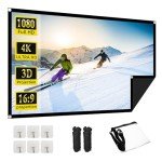 60-Inch Portable 4K Projector Screen for Movies