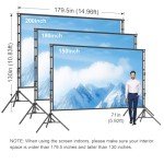 TOWOND 200 Inch Portable Outdoor Projector Screen
