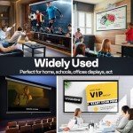 VIVOHOME 80-Inch Retractable Projector Screen