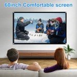 60-Inch Portable 4K Projector Screen for Movies