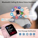Alexa Smartwatch with Fitness Tracker and Call Function