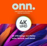 ONN 50-Inch 4K HDR Smart TV with Wall Mount
