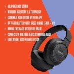 JBL Tune 720BT Wireless Over-Ear Headphones - Black