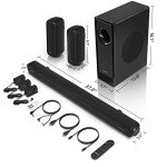 5.1 CH Surround Sound Bar with Wireless Subwoofer