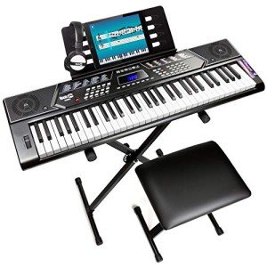 RockJam 61-Key Keyboard with Stand and Accessories