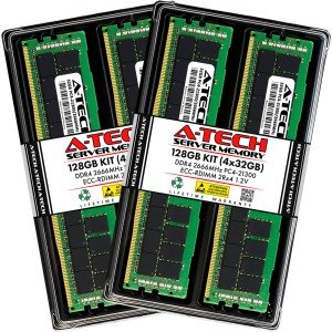 A-Tech 128GB DDR4 2666 ECC Server RAM