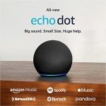 Amazon Echo Dot – Vibrant Alexa Speaker, Charcoal