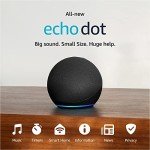 Amazon Echo Dot – Vibrant Alexa Speaker, Charcoal