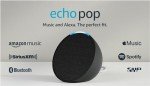 Amazon Echo Pop - Smallest Alexa Speaker, Charcoal