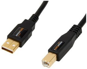 USB-A to USB-B 2.0 Cable, 6 Feet, Black