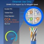 1000FT Cat6 Ethernet Cable - 10G, Blue