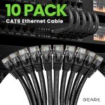GEARit Cat 6 Ethernet Cables - 10-Pack, 6ft