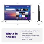 50-Inch Roku Smart TV 2025 with Voice Remote