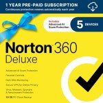 Norton 360 Deluxe 2025: Antivirus for 5 Devices