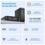 DreamQuest Mini PC N150: 16GB RAM, 512GB SSD