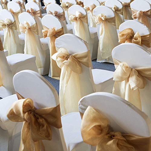 White Stretch Spandex Chair Covers for Weddings