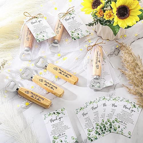 50 Wedding Favor Sets: Bottle Openers & Cards