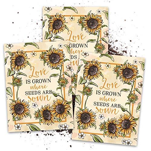 Sunflower Seed Packet Favors for Weddings & Events