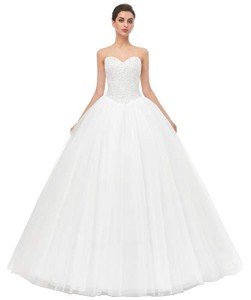 Ivory Ball Gown Wedding Dress for Women