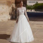 Charming Lace A-Line Wedding Dress for Brides