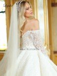Sparkling Lace Off-Shoulder Wedding Ball Gown