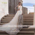 Elegant Mermaid Wedding Dress with Detachable Train