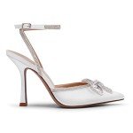 Destiny Women's Rhinestone Ankle Strap Wedding Heels