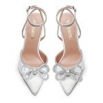 Destiny Women's Rhinestone Ankle Strap Wedding Heels