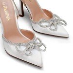 Destiny Women's Rhinestone Ankle Strap Wedding Heels