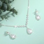 Unicra Crystal Bridal Wedding Jewelry Set - Rhinestone Choker