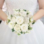 White Peonies Artificial Silk Flowers for Weddings