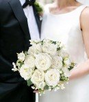 White Peonies Artificial Silk Flowers for Weddings