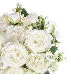 White Peonies Artificial Silk Flowers for Weddings