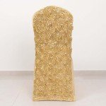 10 Pack Champagne Satin Banquet Chair Covers