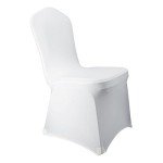 White Spandex Chair Covers for Weddings - 10 Pack