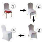 White Spandex Chair Covers for Weddings - 10 Pack