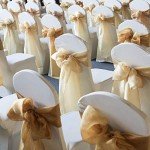 White Spandex Chair Covers for Weddings - 10 Pack