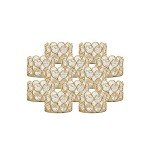 12 Gold Crystal Tea Light Holders for Weddings