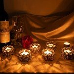 12 Gold Crystal Tea Light Holders for Weddings