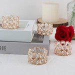 12 Gold Crystal Tea Light Holders for Weddings