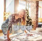 Elegant Silver Crystal 3-Arm Candle Holders