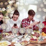 Elegant Silver Crystal 3-Arm Candle Holders