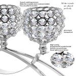 Elegant Silver Crystal 3-Arm Candle Holders