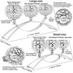 Elegant Silver Crystal 3-Arm Candle Holders