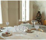 Elegant Silver Crystal 3-Arm Candle Holders