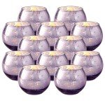 Purple Votive Candle Holders Set for Weddings