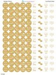 Gold Mini Candy Stickers Wedding Favors - 324 Pack