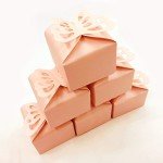 Pink Butterfly Candy Boxes - Set of 50