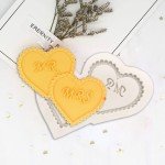 Heart Shaped MR & MRS Silicone Cake Molds