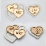 Heart Shaped MR & MRS Silicone Cake Molds